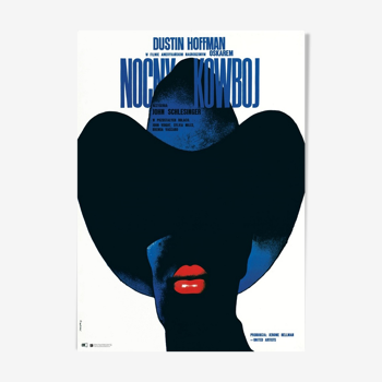 1973 "Midnight Cowboy" polish poster by Waldemar Swierzy, official reprint