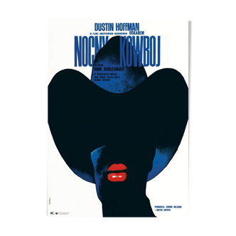 1973 "Midnight Cowboy" polish poster by Waldemar Swierzy, official reprint