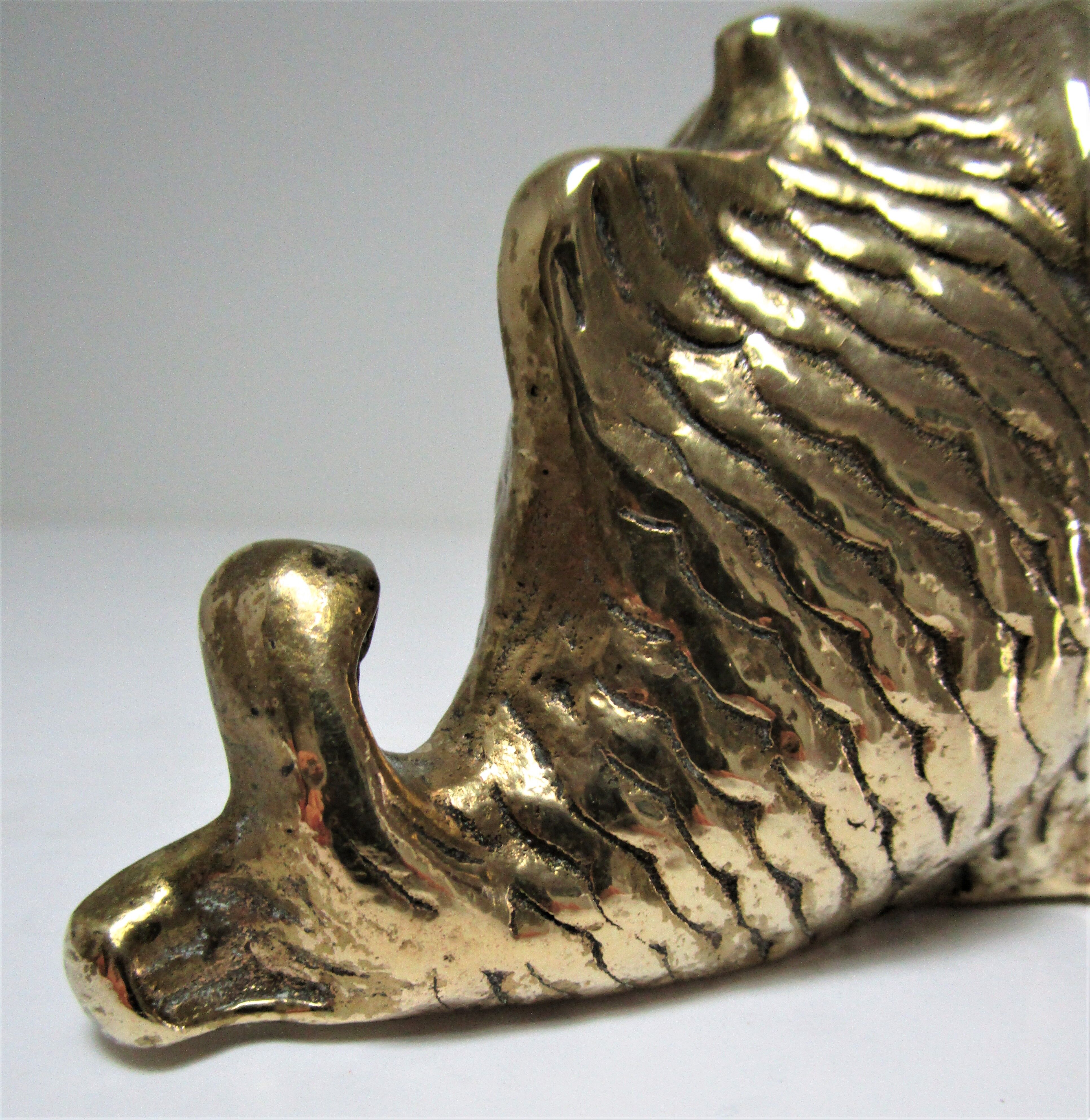 Zoomorphic ashtray golden bronze fish Vintage Peerage