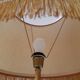 Authentic antique lamppost in gilded brass lampshade in fringed cream fabric