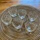 Lot of 6 Daum engraved crystal glasses