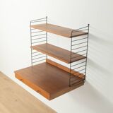 Original String shelf by Nils Strinning in teak veneer, 1949
