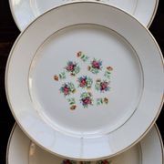 6 assiettes à dessert vintage faïence Lunéville – Modèle Christine