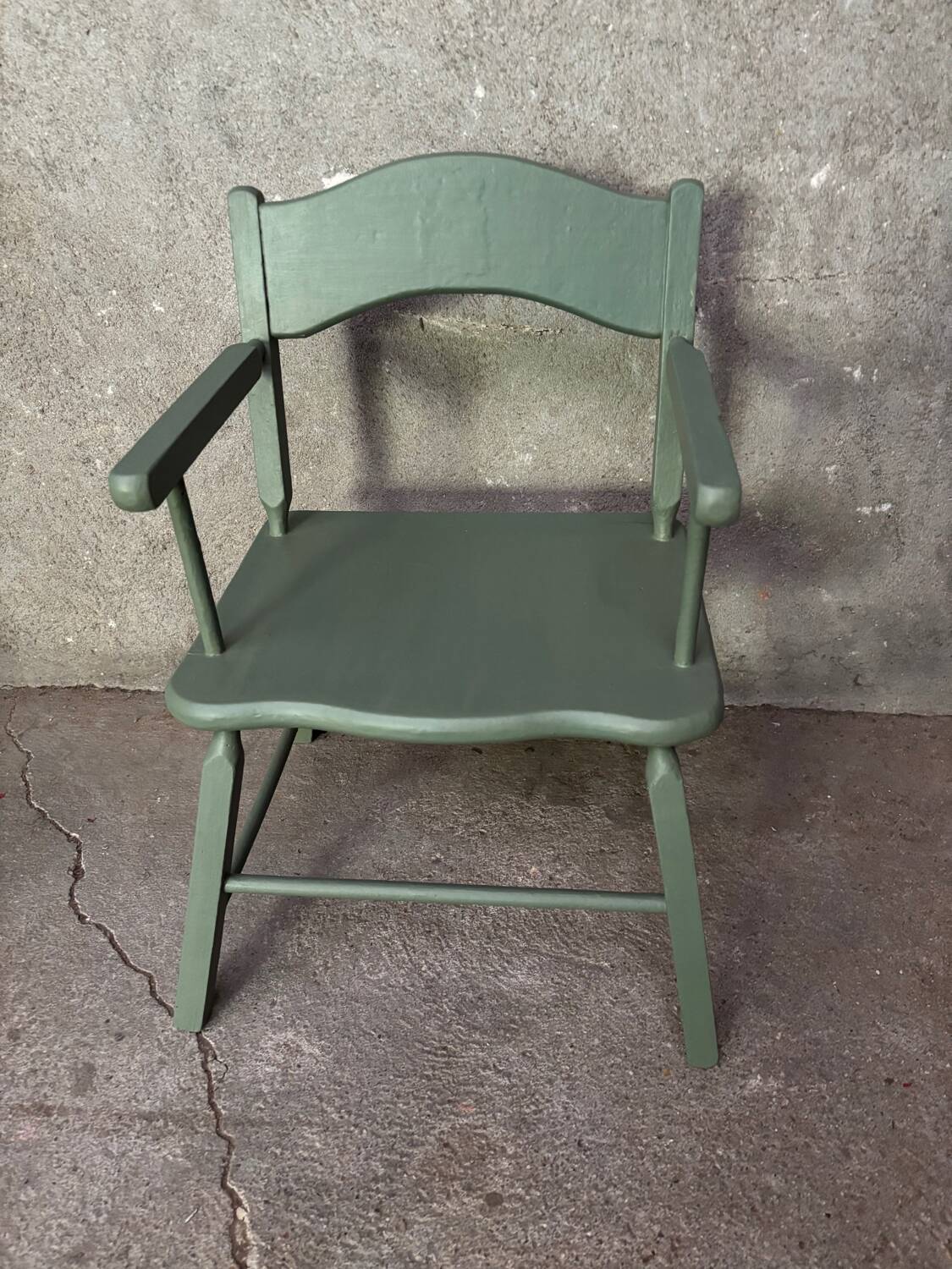 Vintage green designer children's armchair