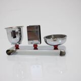Bauhaus Art Deco Chrome Smoking Set, 1930s