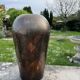 Art Deco vase in brass with geometric patterns
