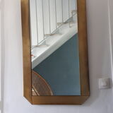 Gold metal mirror years 80 55x97cm