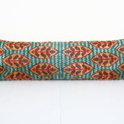 Ikat extra long velvet pillow cover - silk ethnic velvet bench pillow cover - ethnic decorative