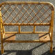 Pair of vintage single beds in rattan, 1970s.