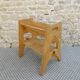 Light wood side table magazine rack