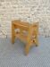Light wood side table magazine rack