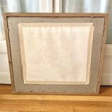 Grand tableau Aquarelle encadrées fin 19e siècle motif panier de fleurs