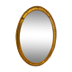 Miroir ovale doré, années 50/60