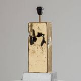 BRUTALIST BRONZE LAMP, DAVID MARSHALL, 1980s