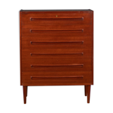 Retro 1960s danish teak mid century chest of drawers