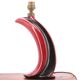 Black arched and burgundy ceramic lamp, 50s