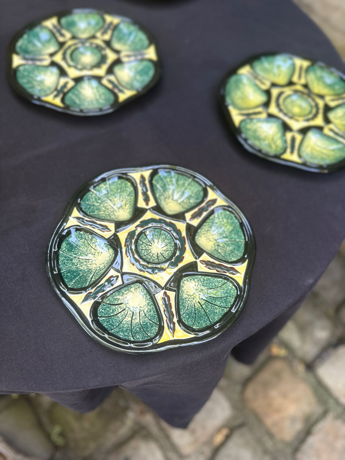 6 oyster plates