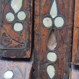 Antique folding oriental chair with mother-of-pearl inlays