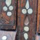 Antique folding oriental chair with mother-of-pearl inlays