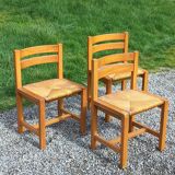 Set of 3 chairs from Regain in solid elm.