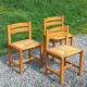 Set of 3 chairs from Regain in solid elm.