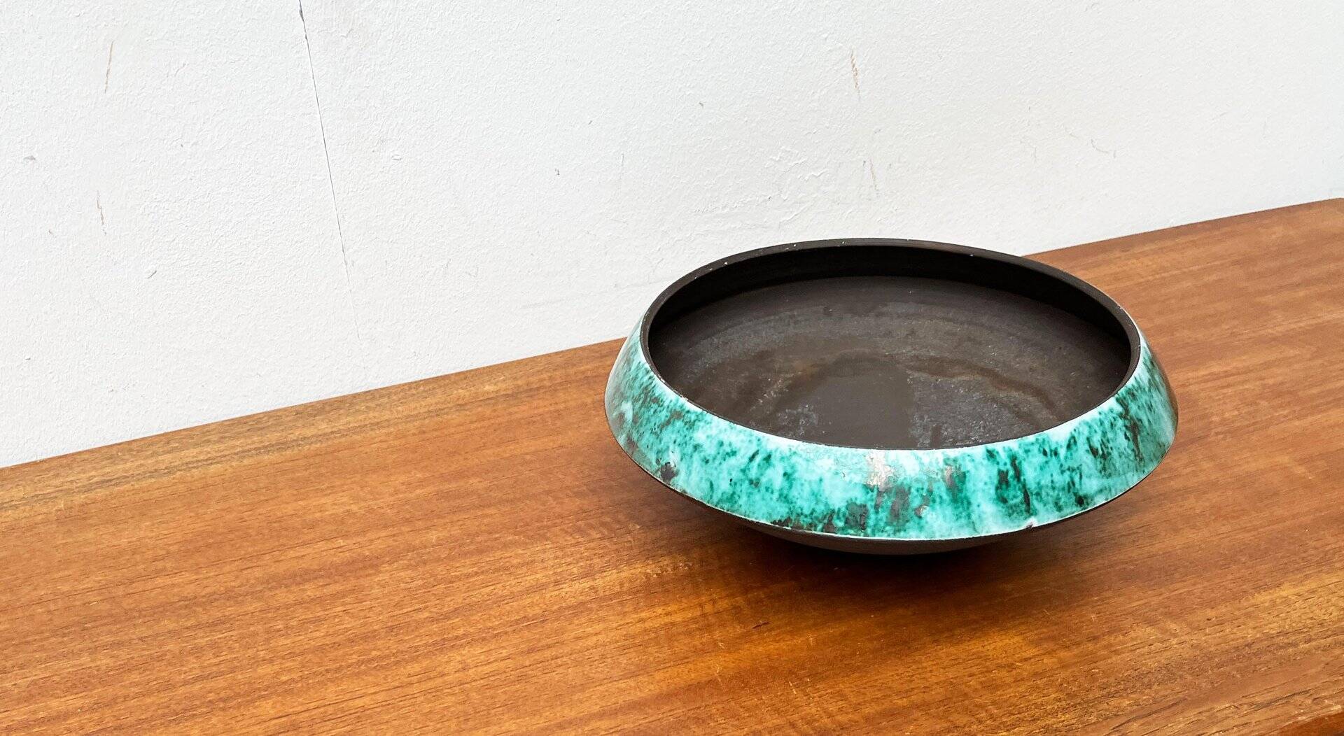 Grand bol de poterie d'atelier allemand du milieu du siècle de BKW Böttger Keramik Wandsbek, Hambourg, années 1960