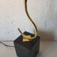 Lampe fleur dorée design 1970