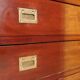 Antique mahogany commode with brass details, 4 drawers, 20th century.