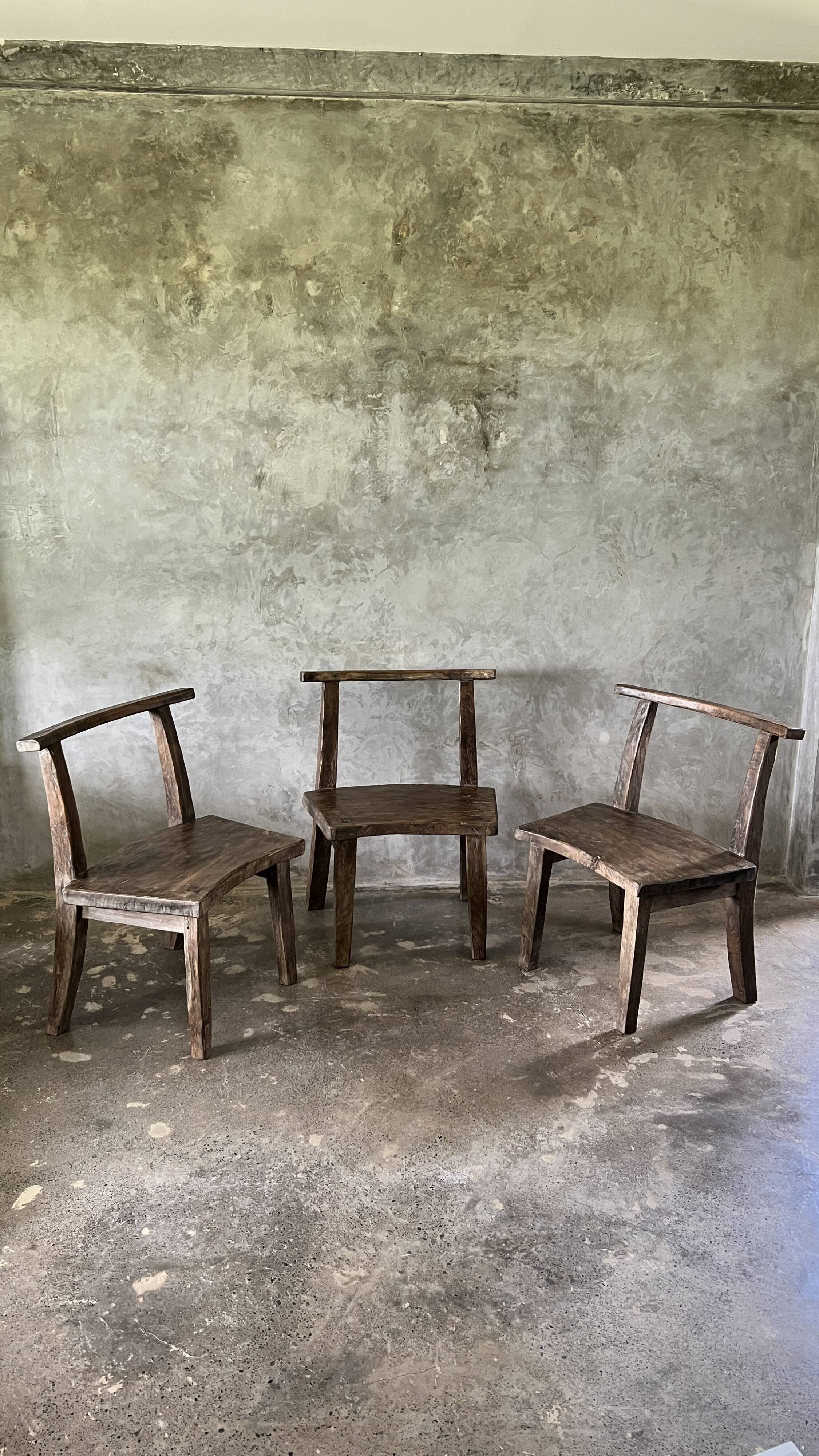 Large old teak chair or armchair H84 L60