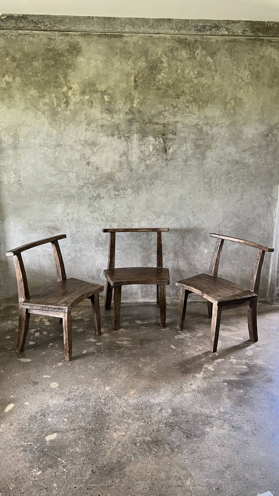 Large old teak chair or armchair H84 L60