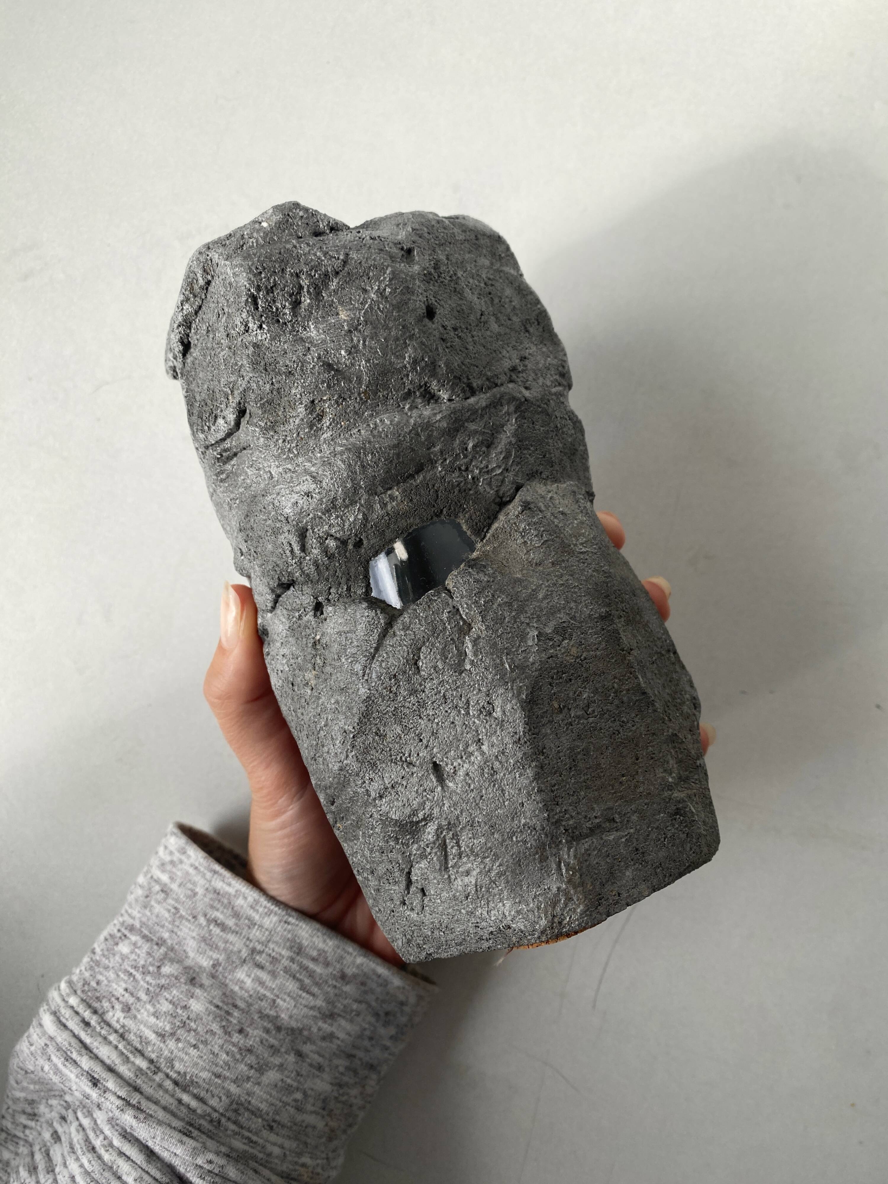 Sculpted concrete vase