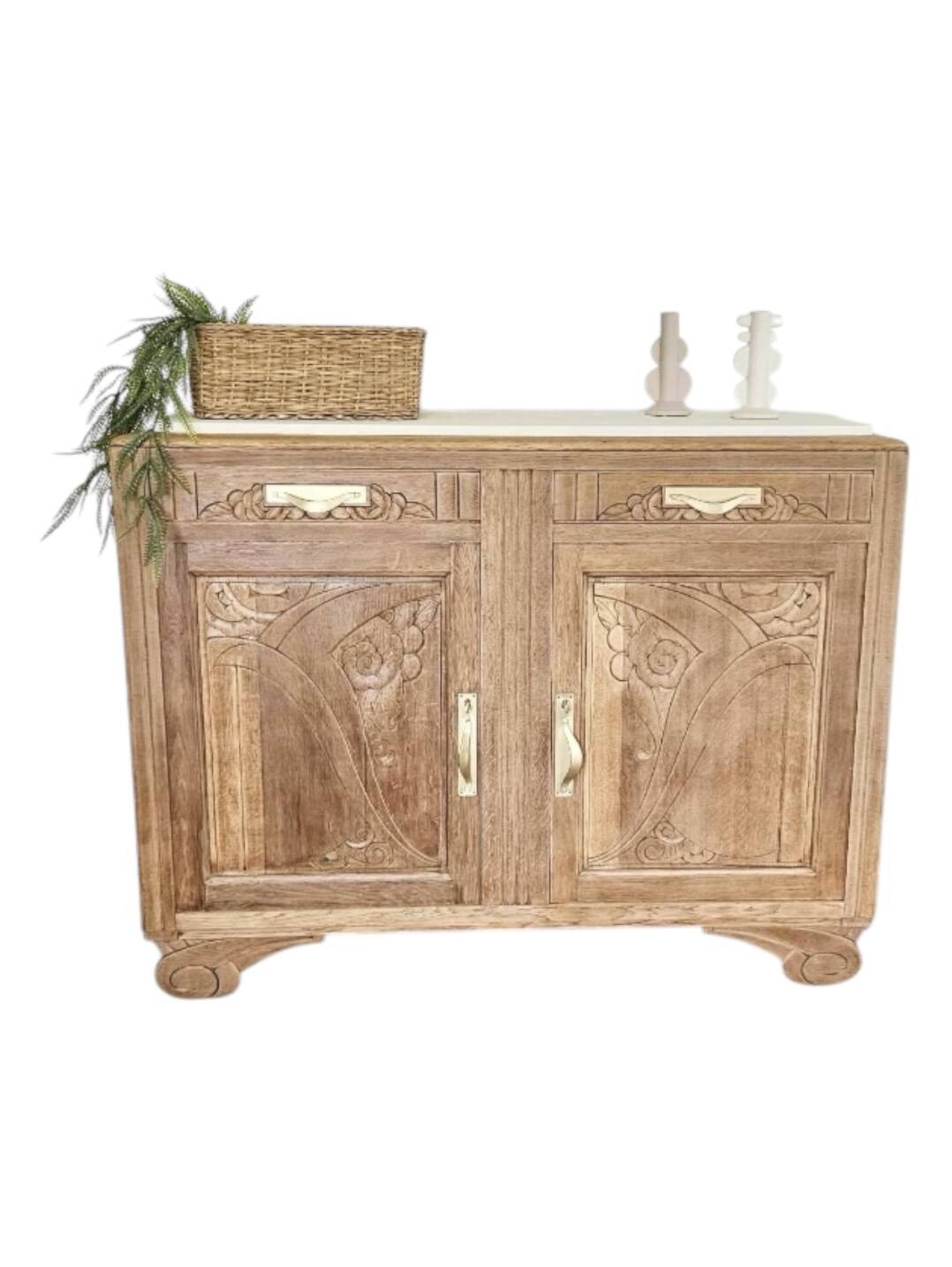 Parisian Art Deco oak sideboard