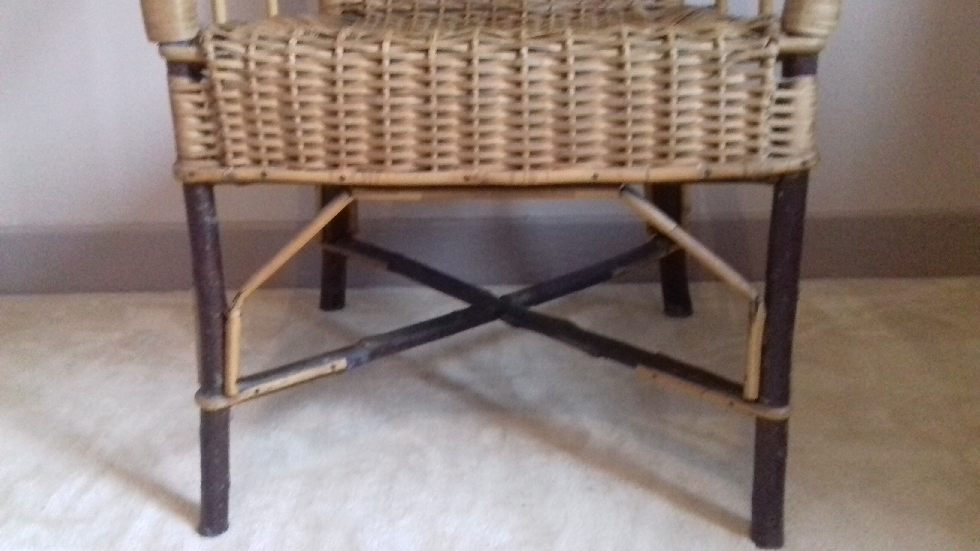 Wicker armchair