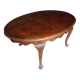 table en acajou parqueté chippendale époque 1950