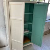 White and green cutter cabinet