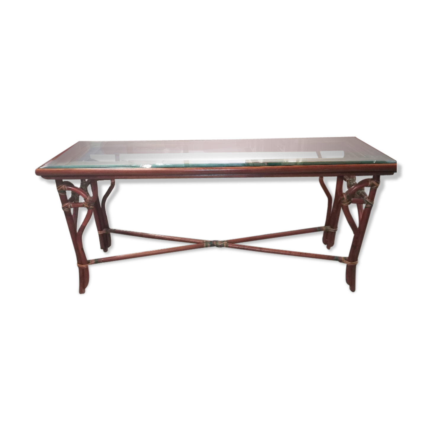 Vintage bamboo console