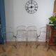 4 chrome metal chairs