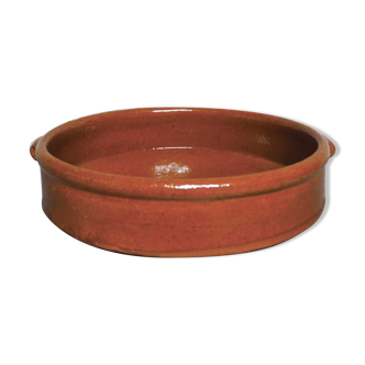 Large glazed terracotta dish