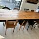 Solid wood farmhouse table for 10 people, 276 cm.