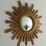 Golden sun mirror, 1960s, 60cm