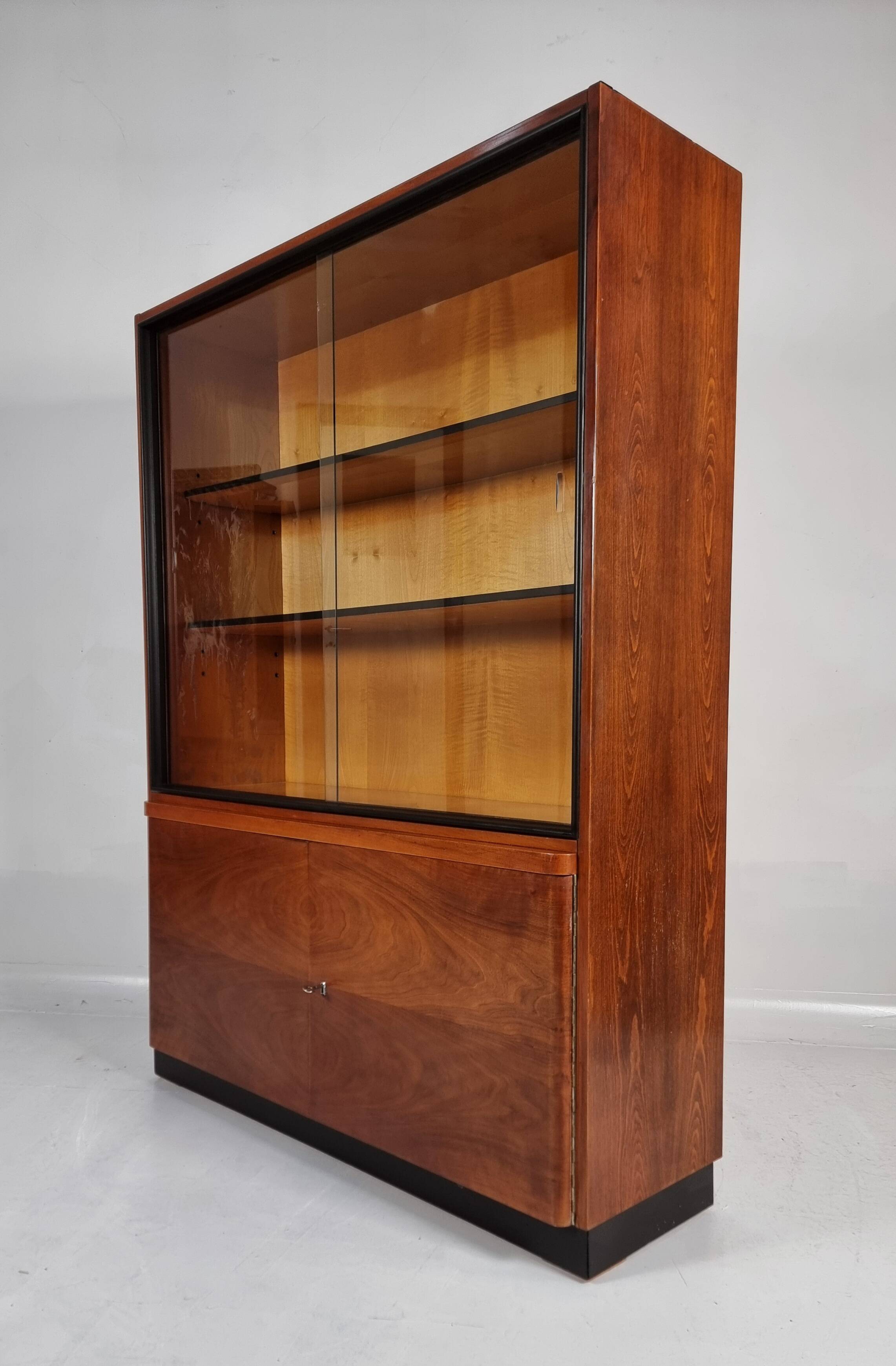Vintage showcase in birch, 1970s