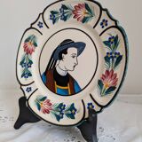Old Breton HB Quimper plate