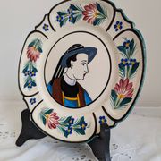 Old Breton HB Quimper plate