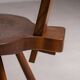 Pair of sculptural rustic wooden chairs in pine France 1960