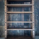 Vintage Brutalist bookcase display cabinet