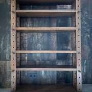 Vintage brutalist display cabinet