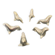 6 dolphin-shaped knife holders in silver-colored metal
