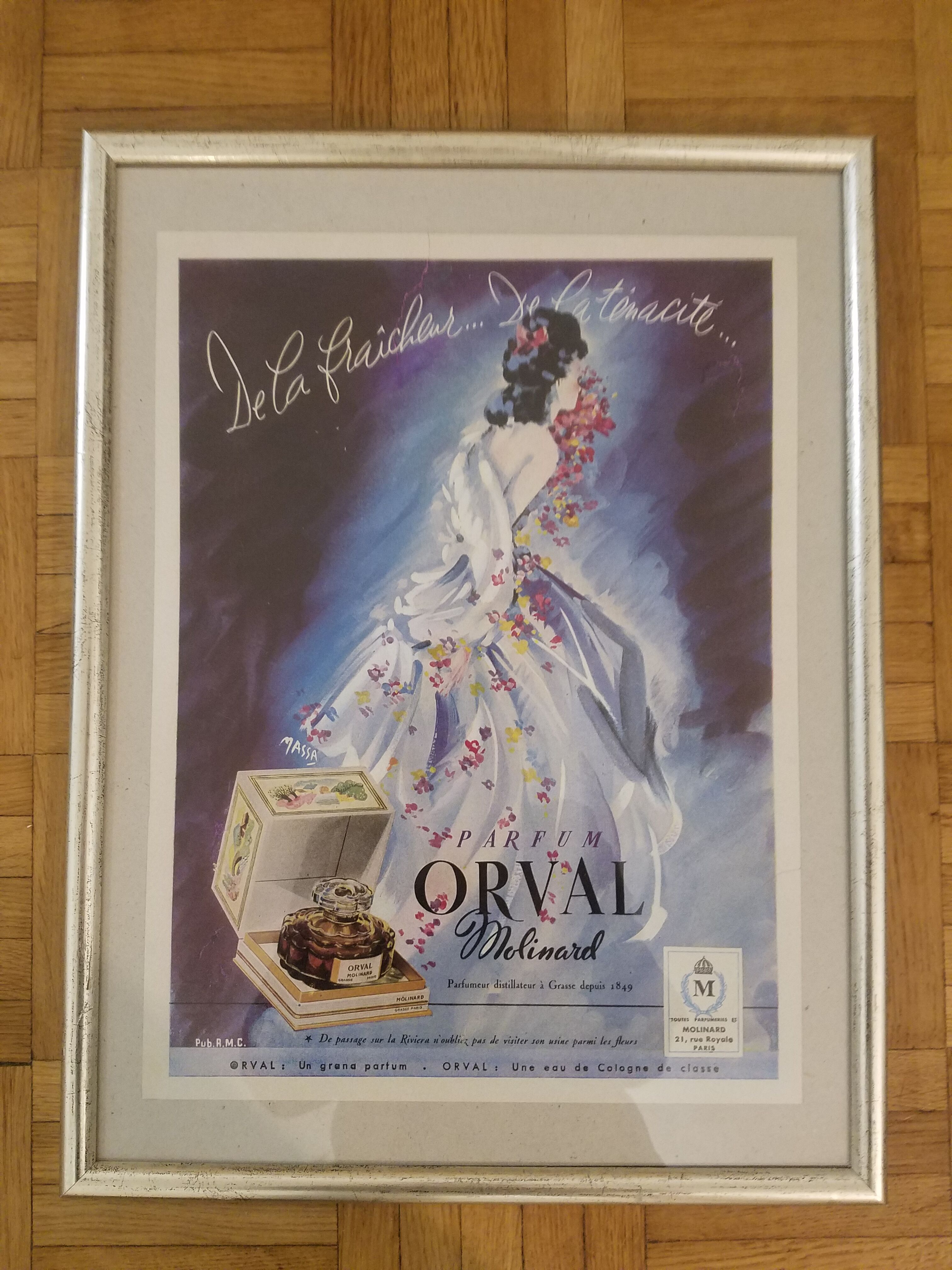 Molinard perfume framed poster