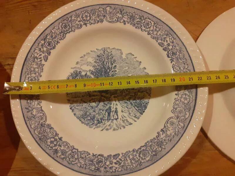 Set of 6 vintage English style soup plates