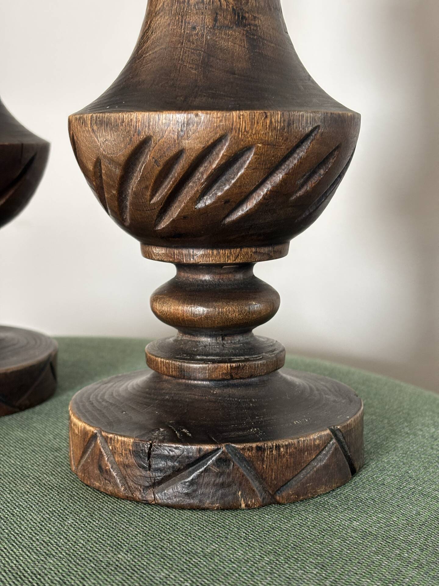 Wooden candle holders